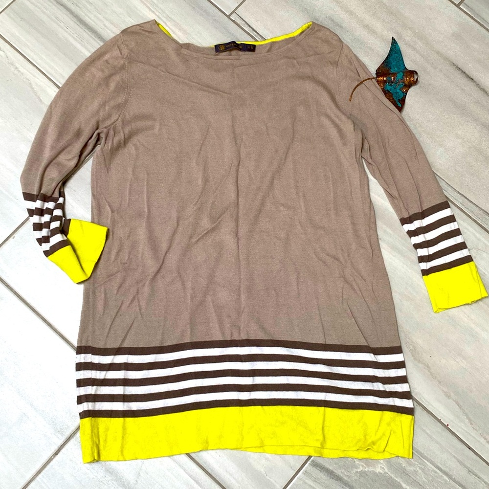 The LIMITED (Original) Outback Red colorblock stripe tunic sweater - size XL🔻